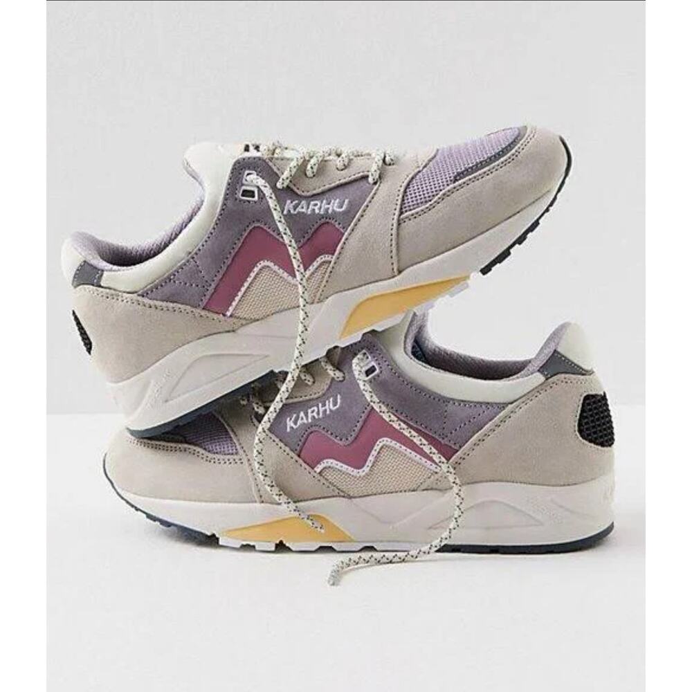 Karhu Women’s Aria Leather & Mesh Sneakers in Lavender Beige